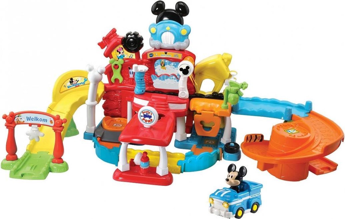 VTechToet Toet Auto's Disney Mickey's Garage - Educatief Babyspeelgoed - Auto Garage Speelgoed - VTech