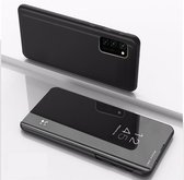 Voor Huawei P40 Pro vergulde spiegel horizontale flip lederen tas met houder (zwart)