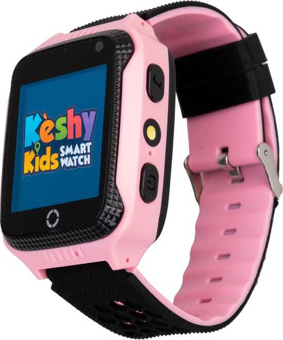 Kèshy Smartwatch voor kinderen met GPS tracker - Incl. Camera en spelletje voor kids - Roze