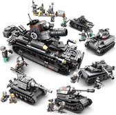 Brickzz | 4 in 1 Leger tanks - Defensie voertuigen - Army vehicle - Military vehicle - Militaire wagens - Soldaten - Militair - Tanks - Oorlog - City - Technic - Creator - Geschikt