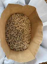GOOED Olifantsgras pellets - papieren stazak - 5kg / 25 liter - het duurzame alternatief voor houtpellets - GRATIS verzending. De meest energievolle eersteklas brandstof voor uw pellet kachel, lokaal geteeld door Nederlandse boeren.