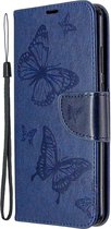 Huawei Y6p Hoesje - Mobigear - Butterfly Serie - Kunstlederen Bookcase - Blauw - Hoesje Geschikt Voor Huawei Y6p