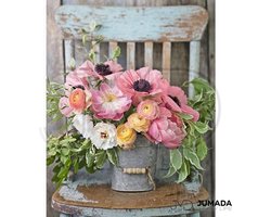 Jumada's Diamond Painting - Kinderen en Volwassenen - Kunstwerk - Met Accessoires - Bloemen Bak - 30 x 40 cm