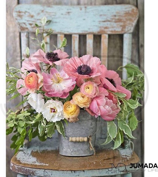 Jumada's Diamond Painting - Kinderen en Volwassenen - Kunstwerk - Met Accessoires - Bloemen Bak - 30 x 40 cm