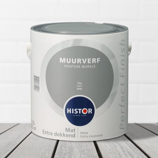 Histor Perfect Finish Muurverf Mat 5 Liter - Tin | bol.com