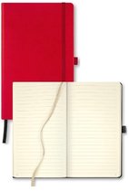 Castelli notitieboek A5 - Milano - Tuscon medium - ontworpen en gemaakt in Italië - 240 pagina's - gelinieerd - leeslint - opberg vak - 21 x 13 x 1.5 cm - koraal rood