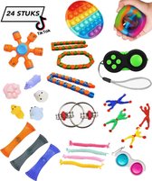 Fidget Toys Pakket - 24 stuks - O.a. Simple Dimple - Pop It - Monkey Noodles