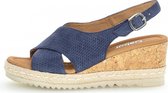 Gabor Comfort sandalen met sleehak blauw - Maat 41.5