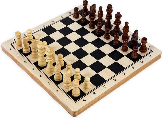Afbeelding van het spel MDO Schaakbord - Spelbord - Schaakspel - Incl. Schaakstukken - Schaken - Hout