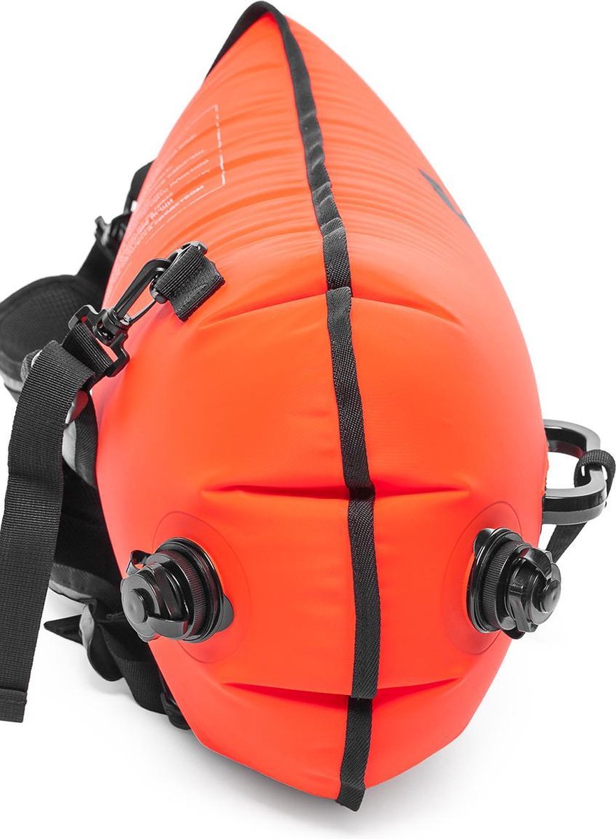 Boa Da Nuoto Gonfiabile OPENWATER XL - Sicurezza Con Tasca Impermeabile 28L, Verde Neon - Foto 8