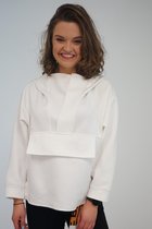 La Pèra Witte Hoodie Casual Oversized Sweater met capuchon Dames – Maat XL
