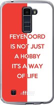 6F hoesje - geschikt voor LG K10 (2016) -  Transparant TPU Case - Feyenoord - Way of life #ffffff