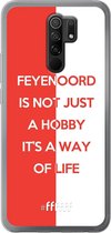 6F hoesje - geschikt voor Xiaomi Redmi 9 -  Transparant TPU Case - Feyenoord - Way of life #ffffff