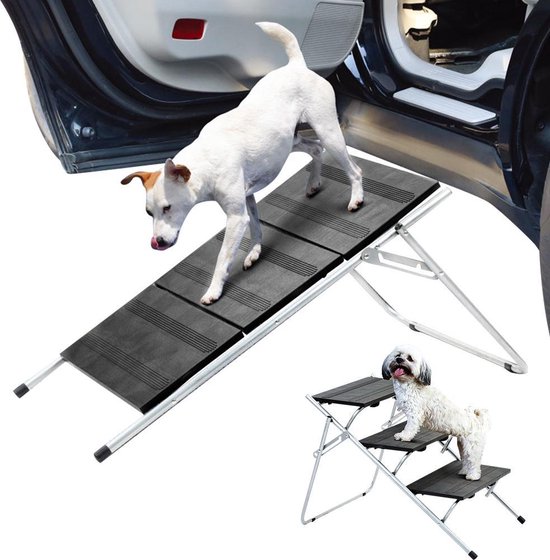 Opvouwbare Hondenoprijplaat Voor Auto – Antislip, Tot 90 Kg, 156 Cm – Voor Honden En Katten