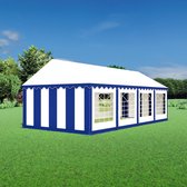 Partytent 8x4 PVC - Classic | Blauw / wit