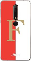 Nokia X6 (2018) Hoesje Transparant TPU Case - Feyenoord - F