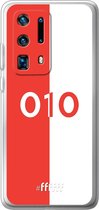6F hoesje - geschikt voor Huawei P40 Pro+ -  Transparant TPU Case - Feyenoord - 010 #ffffff