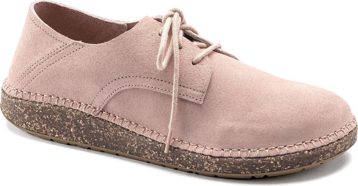 Birkenstock Gary Unisex Veterschoenen Suède Soft Pink Regular-fit 