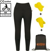 Motogirl Sherrie motorlegging AA-keur Level 2 dames motorbroek - zwart - Maat 44 Lang