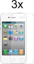 iPhone 4 screenprotector - iPhone 4s screenprotector - iPhone 4 screen protector glas - 3 stuks