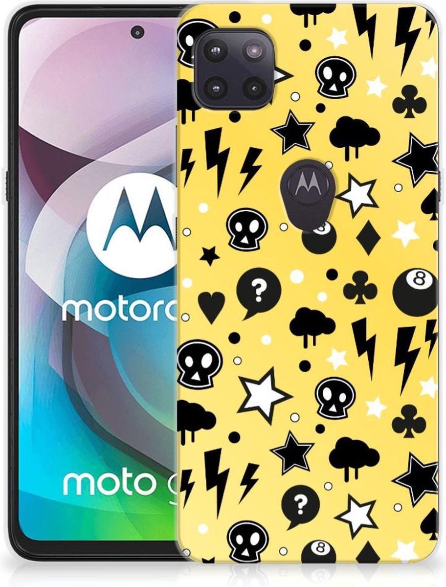 Silicone Back Case Motorola Moto G 5G Punk Geel