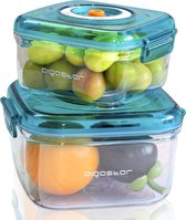 Aigostar 30PVG Vershoudbakjes - Meal Prep Bakjes - Vershoudbakjes -  0,7/1.4 Liter - 2 stuks