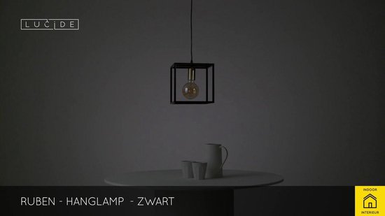 Lucide RUBEN Hanglamp - 1xE27 - Zwart | bol.com