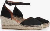 VIA VAI Flora Braid Espadrilles - Met Sleehak - Zwart - Maat 41