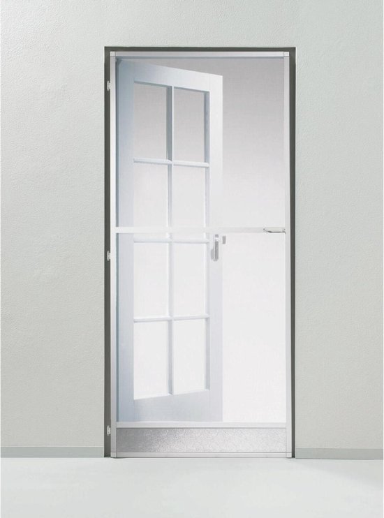Hordeur met scharnieren  Bruynzeel S500 hordeur 215x100 cm wit-deurhor-inkortbaar en simpel op maat te maken - Bruynzeel
