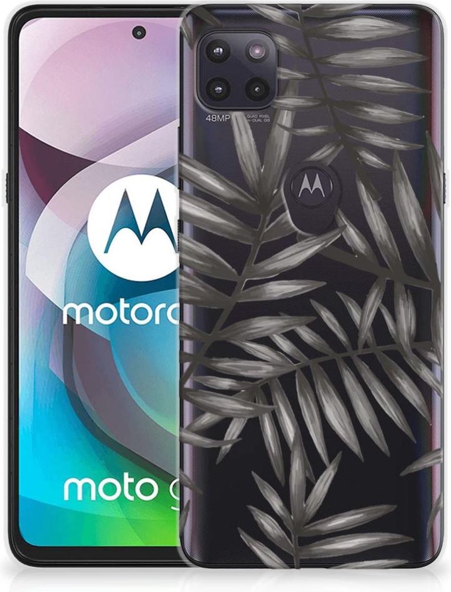 Back Cover voor Motorola Moto G 5G TPU Case Leaves Grey