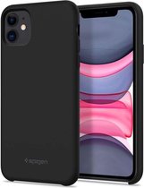 Spigen Silicone Fit Case - Telefoonhoesje - Hoesje - Apple iPhone 11 - Zwart