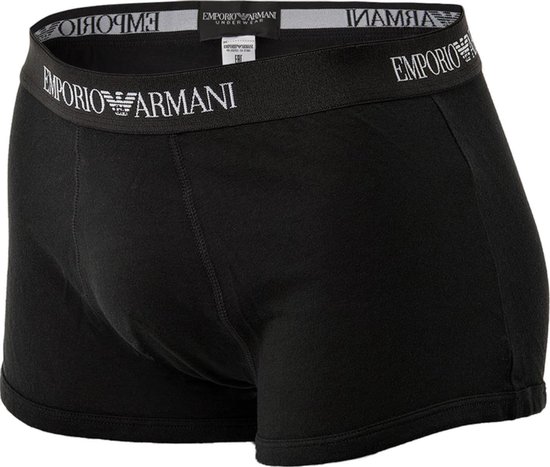 Emporio Armani - Heren Onderbroeken 3-Pack Boxers Trunk Zwart - Zwart -  Maat S | bol