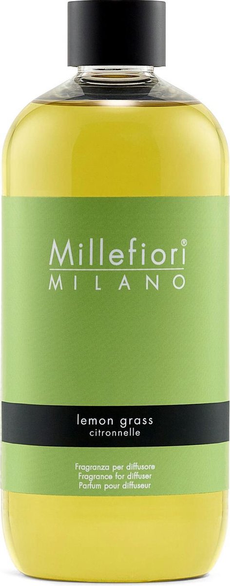 Millefiori Milano Navulling voor Geurstokjes 500 ml - Lemon Grass - millefiori