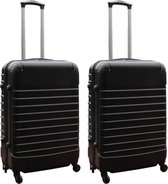 Travelerz kofferset 2 delige ABS groot - met cijferslot - 69 liter - zwart