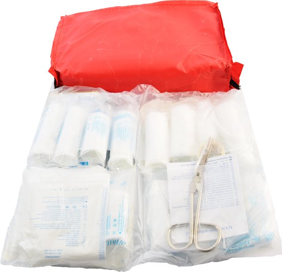 First Aid Kit - EHBO Doos - 41-Delig - Verbandtrommel - Verbanddoos - Verbanddoos motor en auto - discountershop