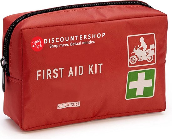 First Aid Kit - EHBO Doos - 41-Delig - Verbandtrommel - Verbanddoos - Verbanddoos motor en auto - discountershop