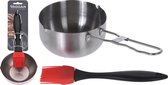 Vaggan BBQ Sauspan ø11.5cm | GRATIS KWAST | Zilver