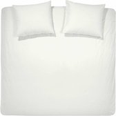 Hoogwaardige Percale Katoen Extra Breed Dekbedovertrek Uni Ivoor | 260x200/220 | Zacht En Soepel | Topkwaliteit