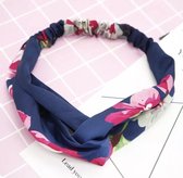 Hoofdband-Cross Hoofdband-Elastische Haarband-Yoga Hoofdband-Flower Print Haarband-Kleur: Multicolor