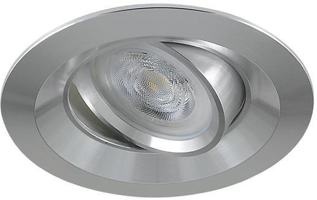 LED inbouwspot David -Rond Chrome -Koel Wit -Dimbaar -4.9W -Philips LED