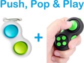 PLAY-IT Wacky tracks Fidget Toys - 48 schakels - 1 stuk - Blauw Groen