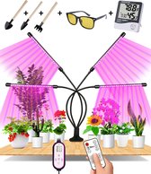 Luxergoods 9 in 1 Kweeklamp - LED Full Spectrum - Meest Complete Set - Draadloze Afstandsbediening - Groeilamp Planten - 40 Watt