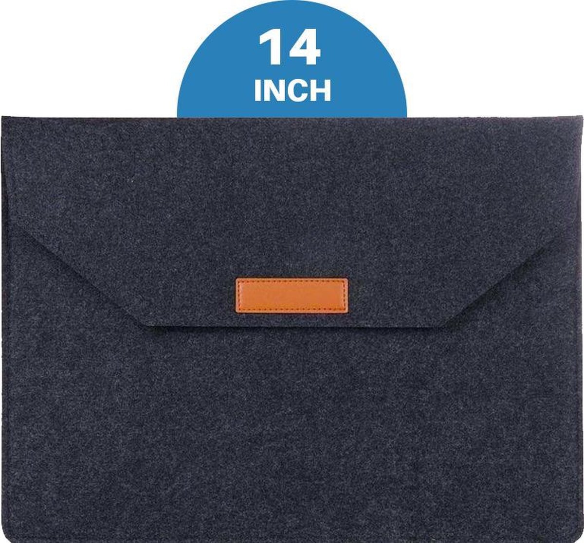 Macbook en Laptop Soft Sleeve Case Zwart - Geschikt voor Macbook Pro & Air 13 inch (13,3'') - Laptop