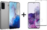Samsung S20 Plus Hoesje - Samsung Galaxy S20 Plus hoesje transparant siliconen case hoes cover hoesjes - Full Cover - 1x Samsung S20 Plus screenprotector