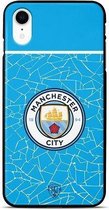 Manchester City hoesje iPhone Xr backcover TPU lichtblauw