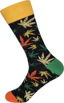 Sokken met hennepbladeren | Dutch POP SOCKS | cannabis print |Maat 36-40 koffieshop |Amsterdam