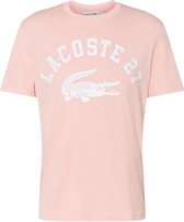 Lacoste big logo O-hals shirt roze - XL