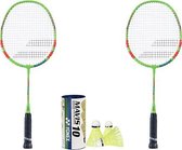 Babolat kinder badmintonset - 54cm - groen - met shuttles