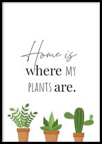Poster Plants - 30x40 cm met fotolijst - Home poster - WALLLL