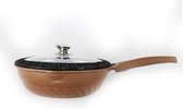 Platinum DAW28 Wokpan met Deksel 28cm - Koper